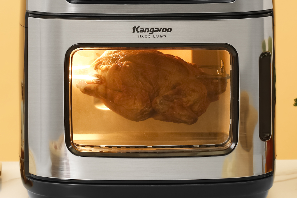 Lò chiên không dầu Kangaroo KG12AF1A 12 lít Màu Đen - Xám