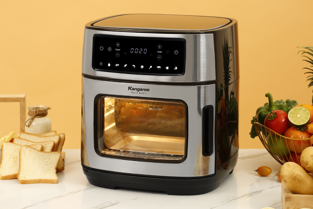 Lò chiên không dầu Kangaroo KG12AF1A 12 lít Màu Đen - Xám