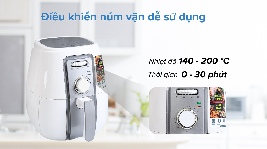 Nồi chiên không dầu Sunhouse SHD4023W 2.5 lít