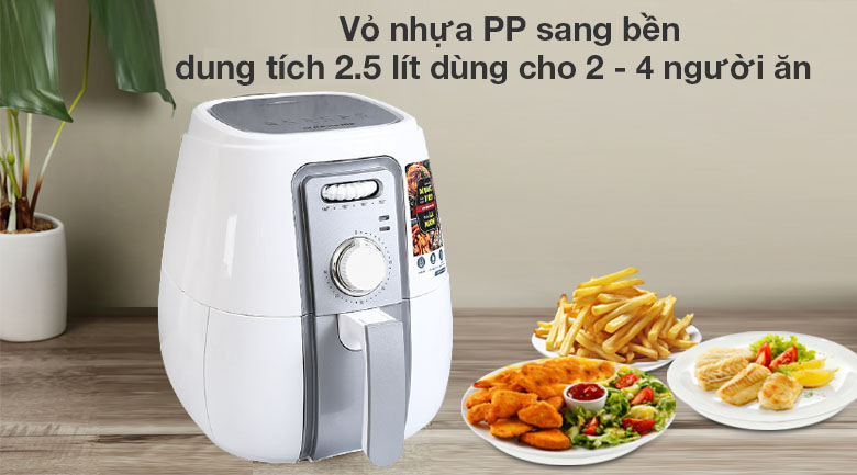 Nồi chiên không dầu Sunhouse SHD4023W - Dung tích