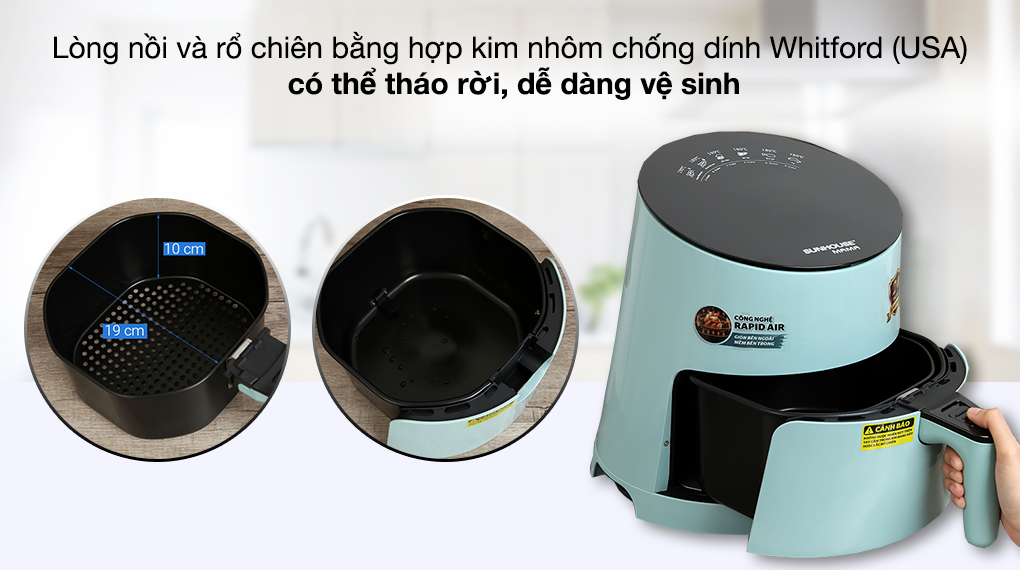 Nồi chiên không dầu Sunhouse SHD4085G 3.5 lít - 15