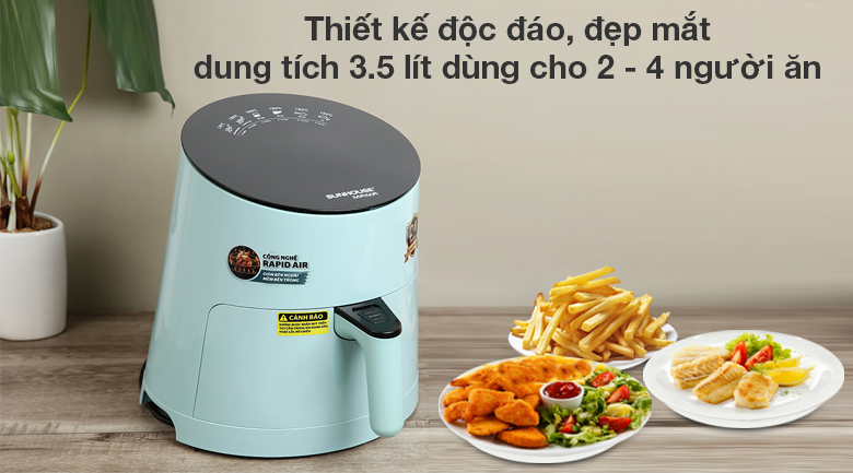 3.5 lít - Nồi chiên không dầu Sunhouse SHD4085G 3.5 lít