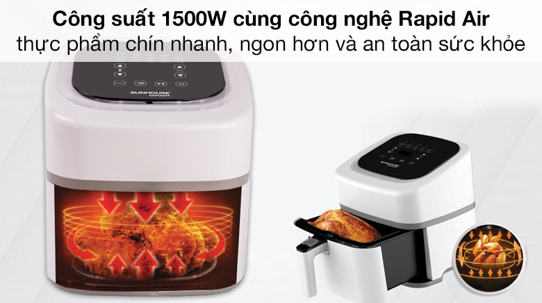 Nồi chiên không dầu Sunhouse SHD4086W - Công suất