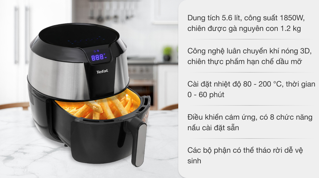 Nồi chiên không dầu Tefal EY701D15 5.6 lít