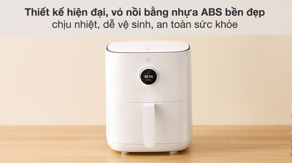 Nồi chiên không dầu Xiaomi Mi Smart MAF02 3.5 lít-thiết kế sang trọng, vỏ nồi bằng nhựa ABS