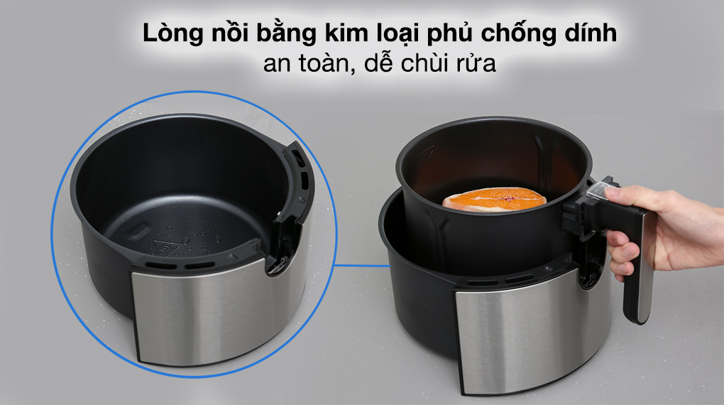 Nồi chiên không dầu Cuckoo CAF-F0410T 4.7L - Lòng nồi