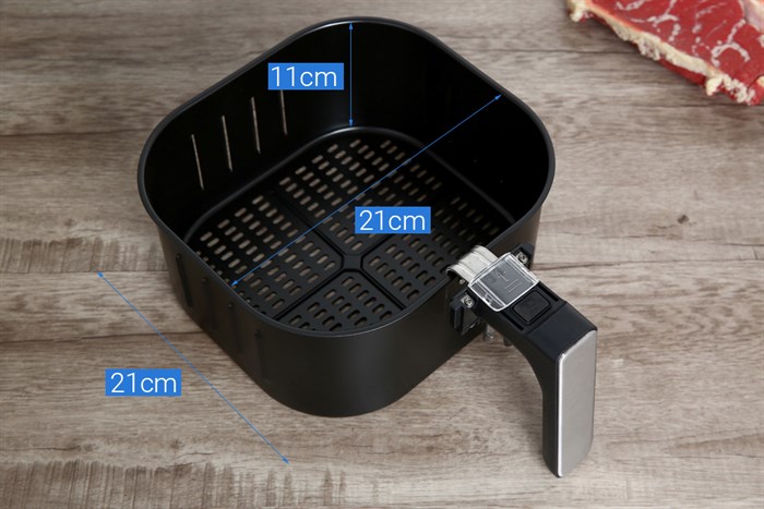 Nồi chiên không dầu Hommy BF525 5.5 lít Màu Bạc Inox