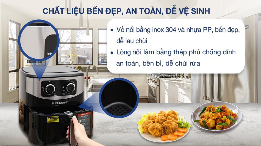 Nồi chiên không dầu Sunhouse 6 lít SHD4062