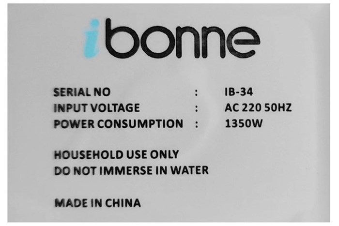 Nồi chiên không dầu iBonne IB-34 6.5 lít Màu Đen