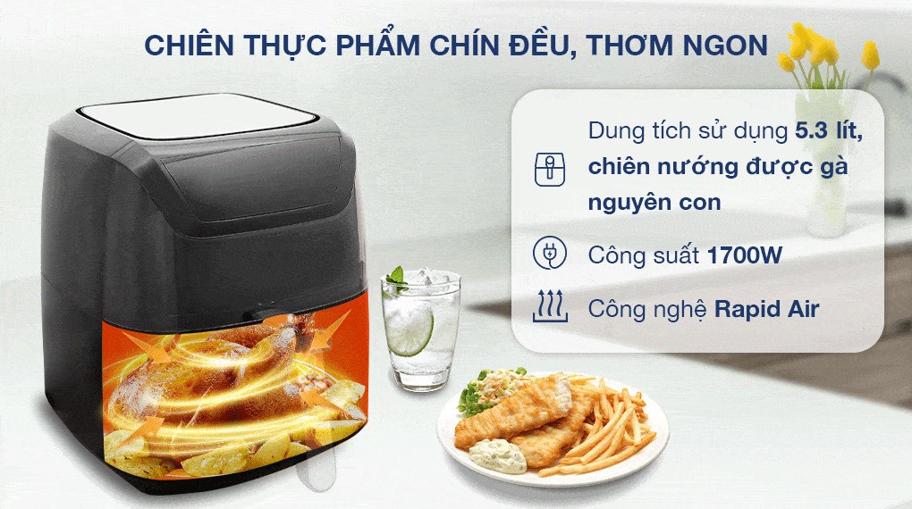 Nồi chiên không dầu Kangaroo 8 lít KG8AF1A