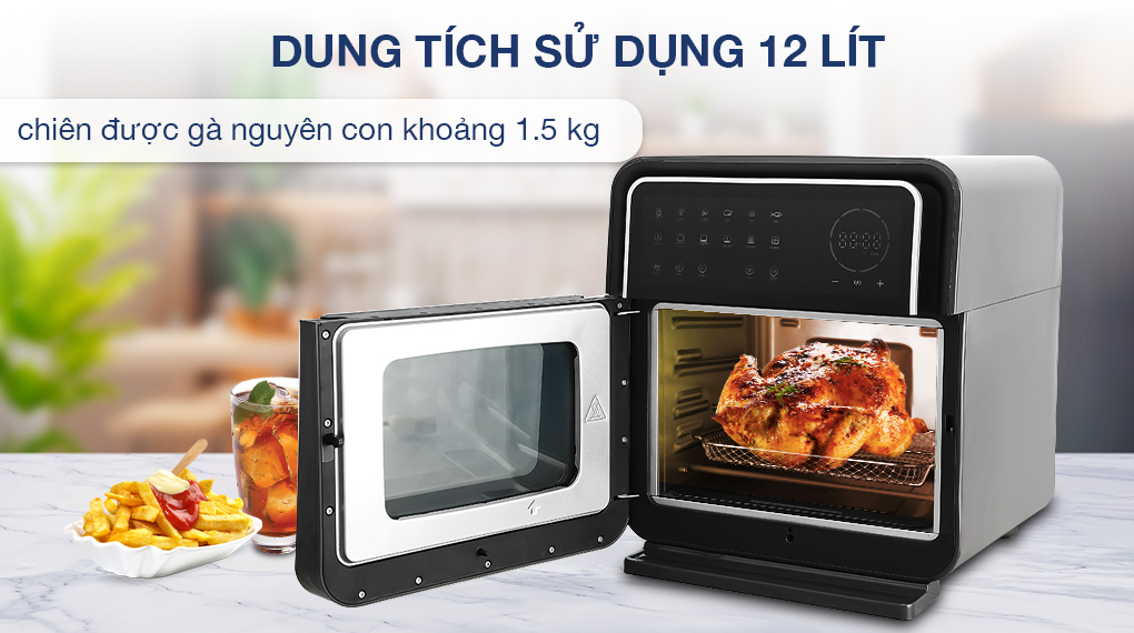 Lò chiên không dầu Kangaroo KG12AF8A 12 lít - Dung tích