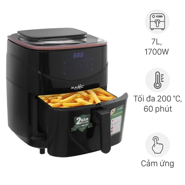 Nồi chiên không dầu kết hợp hấp Magic Eco S07 7 lít