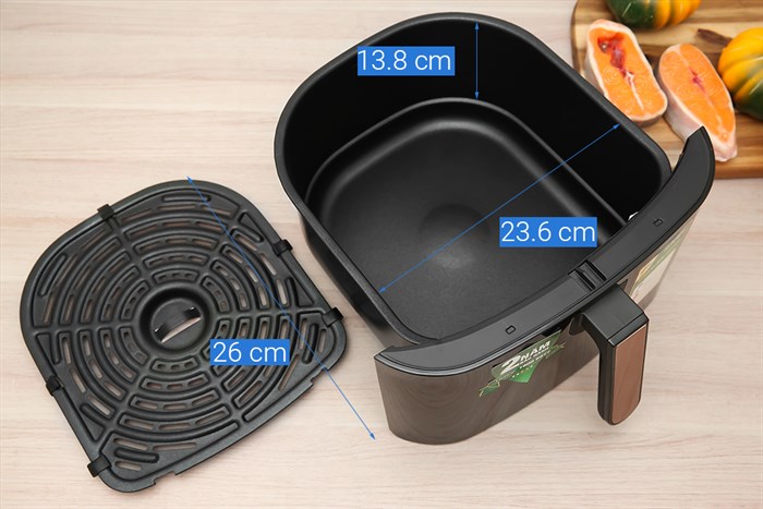 Nồi chiên không dầu kết hợp hấp Magic Eco S07 PRO 7 lít Màu Đen