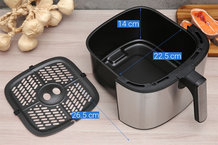 Nồi chiên không dầu Ferroli 7 lít FAF-7.0D Màu Đen - Xám