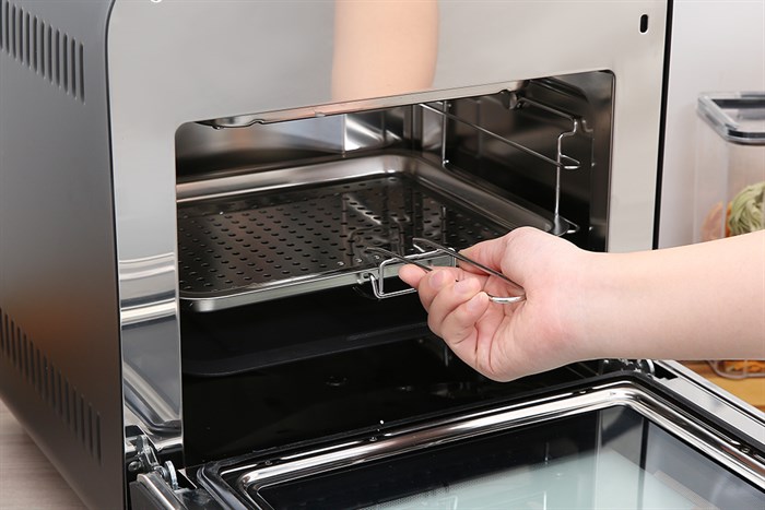 Lò chiên không dầu kết hợp hấp Kalite 15 lít STEAM STAR Màu Đen