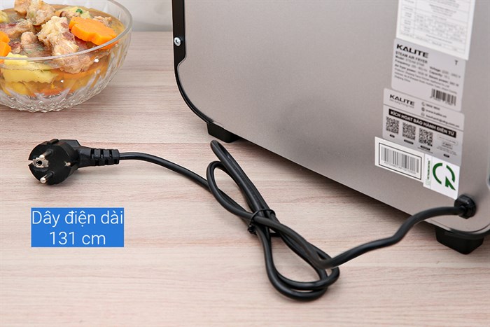 Lò chiên không dầu kết hợp hấp Kalite 15 lít STEAM STAR Màu Đen