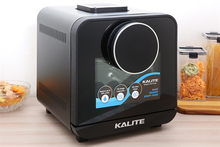 Lò chiên không dầu kết hợp hấp Kalite 15 lít STEAM STAR Màu Đen