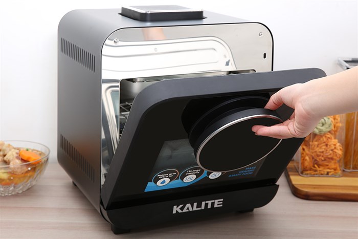Lò chiên không dầu kết hợp hấp Kalite 15 lít STEAM STAR Màu Đen