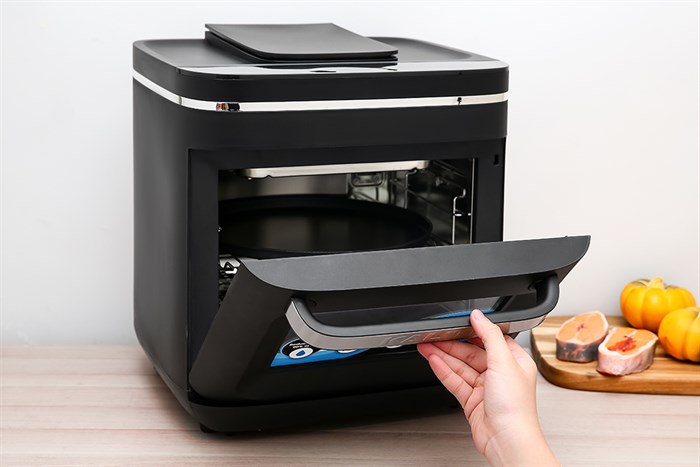 Lò chiên không dầu kết hợp hấp Kalite 15 lít STEAM X Màu Đen
