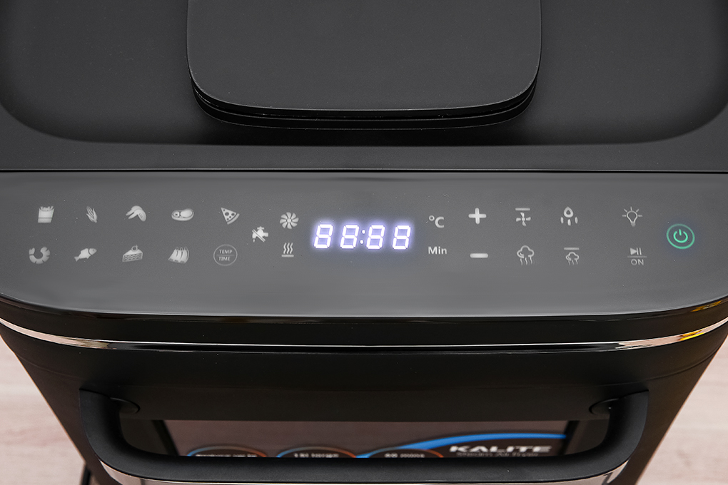 Lò chiên không dầu kết hợp hấp Kalite 15 lít STEAM X Màu Đen