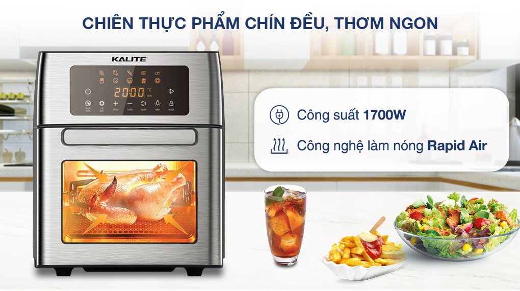 Lò chiên không dầu Kalite 15 lít KL-1500