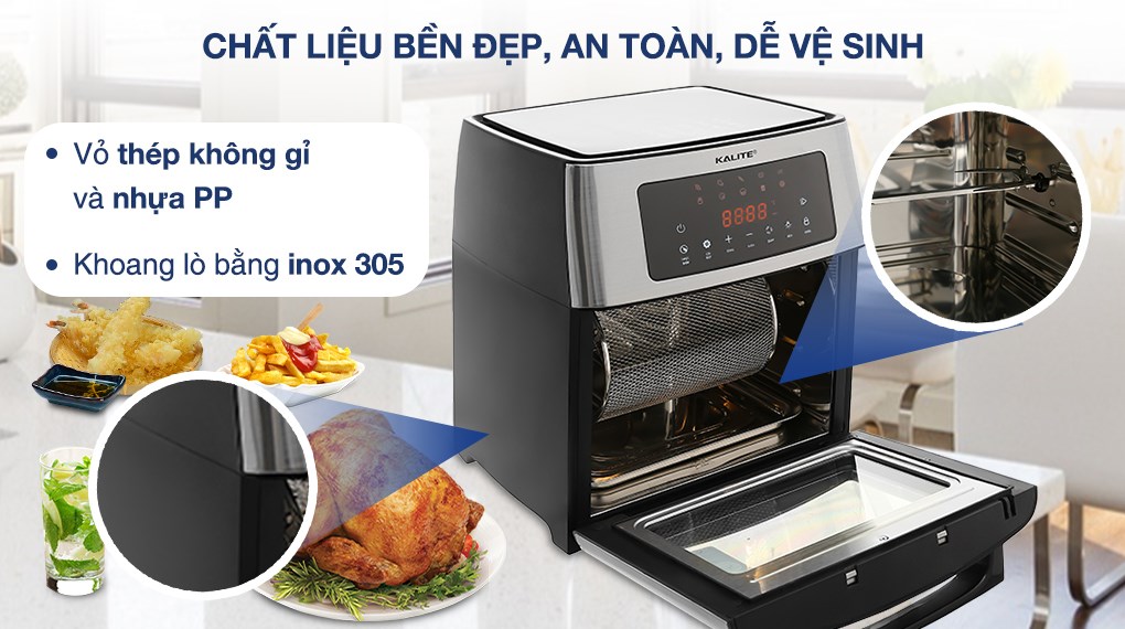 Lò chiên không dầu Kalite 15 lít KL-1500