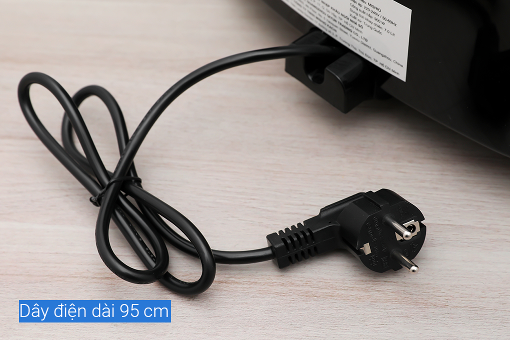 Nồi chiên không dầu hơi nước Mishio MK-302 7 lít Màu Đen
