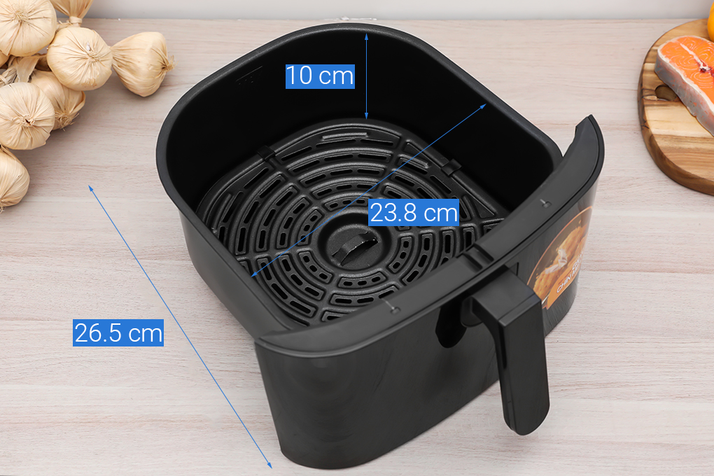 Nồi chiên không dầu hơi nước Mishio MK-302 7 lít Màu Đen
