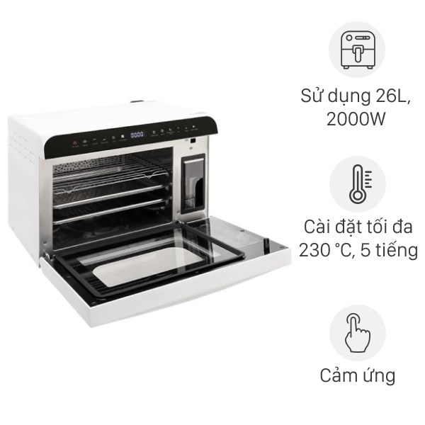 Lò chiên không dầu hơi nước Mishio MK-319 26 lít