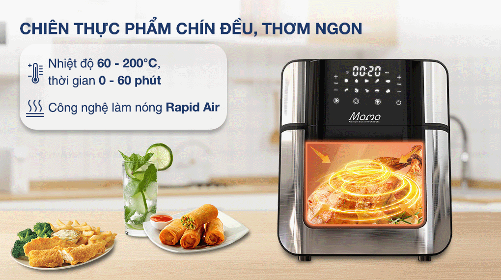 Lò chiên không dầu Sunhouse Mama SHD4088 15 lít - 5