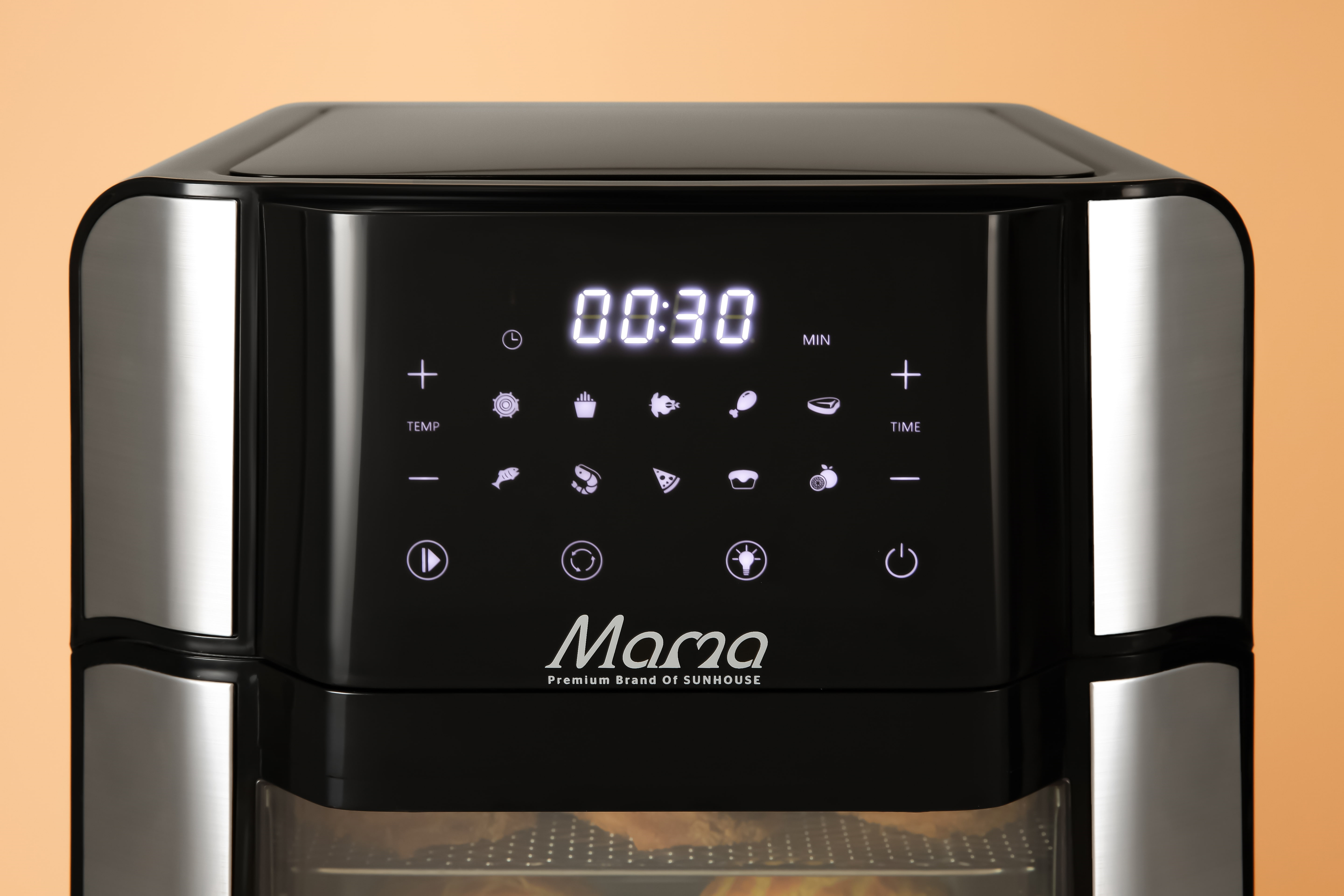Lò chiên không dầu Sunhouse Mama SHD4088 15 lít Màu Đen - Bạc