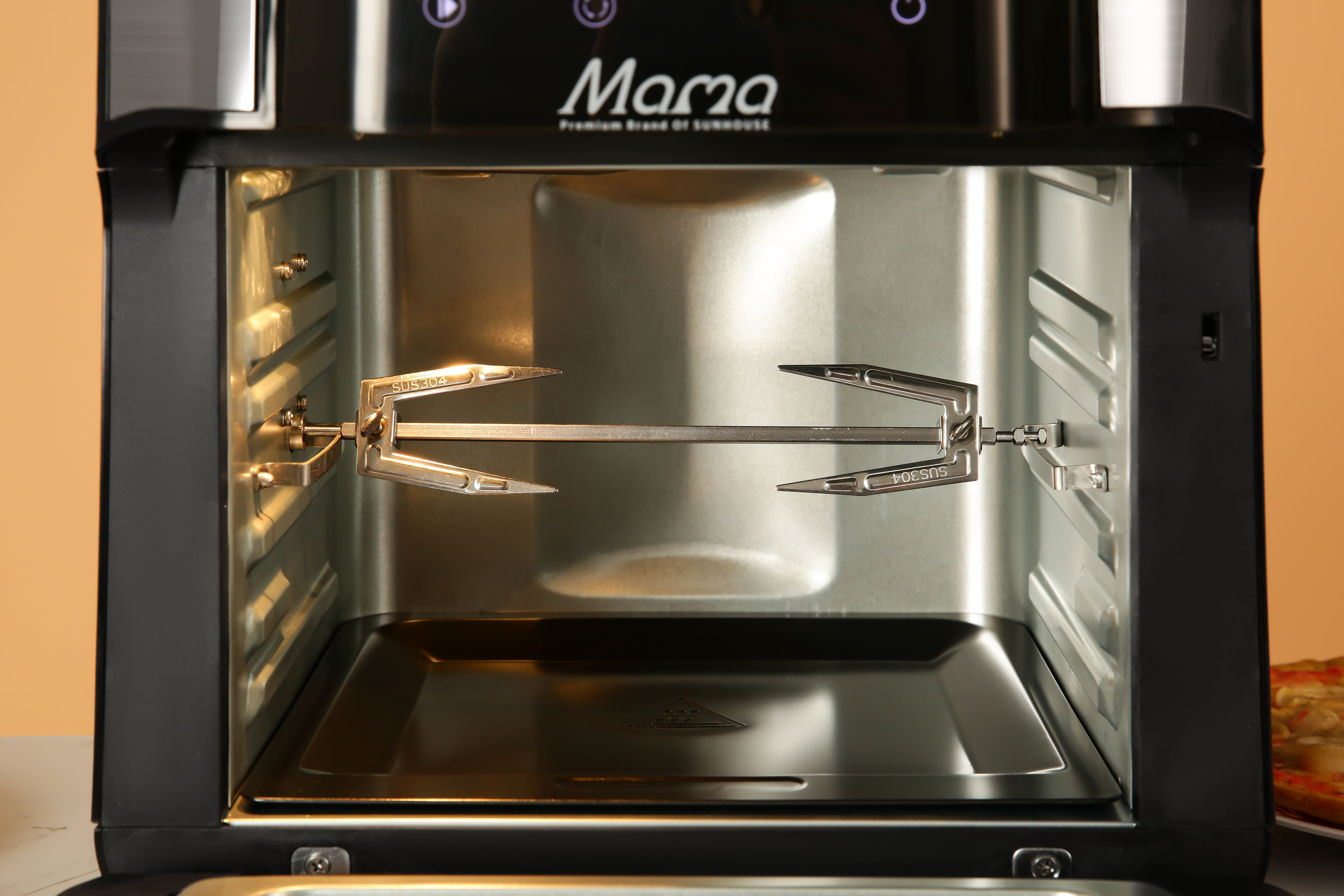Lò chiên không dầu Sunhouse Mama SHD4088 15 lít Màu Đen - Bạc