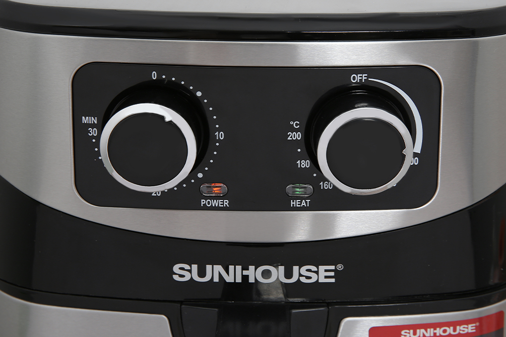 Nồi chiên không dầu Sunhouse 9 lít SHD4035 Màu Đen - Bạc