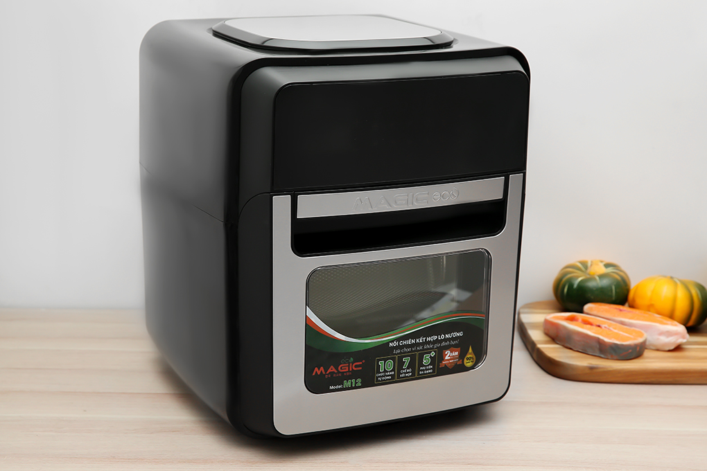 Lò chiên không dầu Magic Eco M12 12 lít Màu Đen