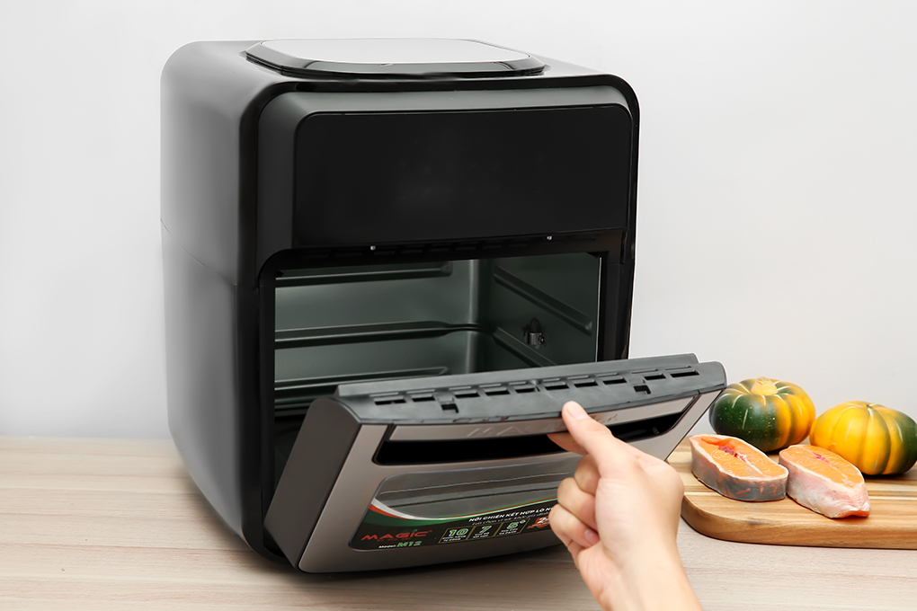 Lò chiên không dầu Magic Eco M12 12 lít Màu Đen