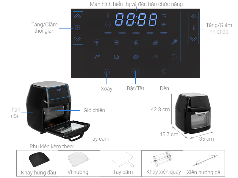 Lò chiên không dầu Magic Eco M16 16 lít