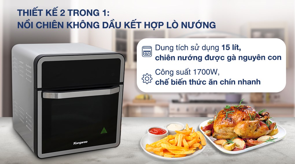 Lò chiên không dầu Kangaroo KG15AF1A 15 lít - 3