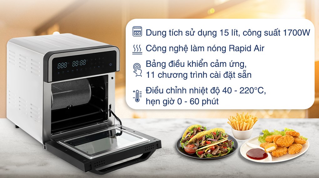 Lò chiên không dầu Kangaroo KG15AF1A 15 lít - 2