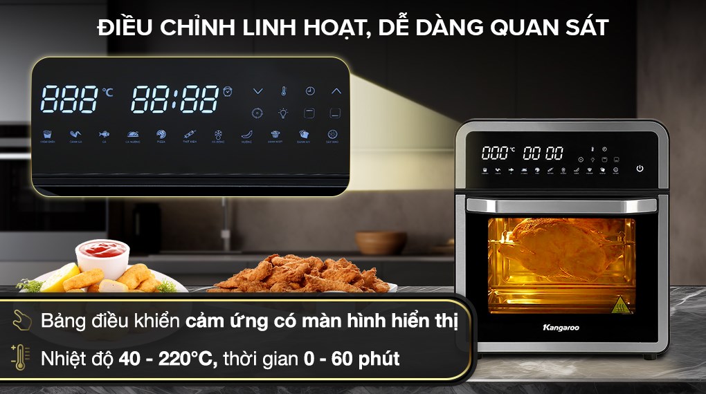 Lò chiên không dầu Kangaroo KG15AF1A 15 lít