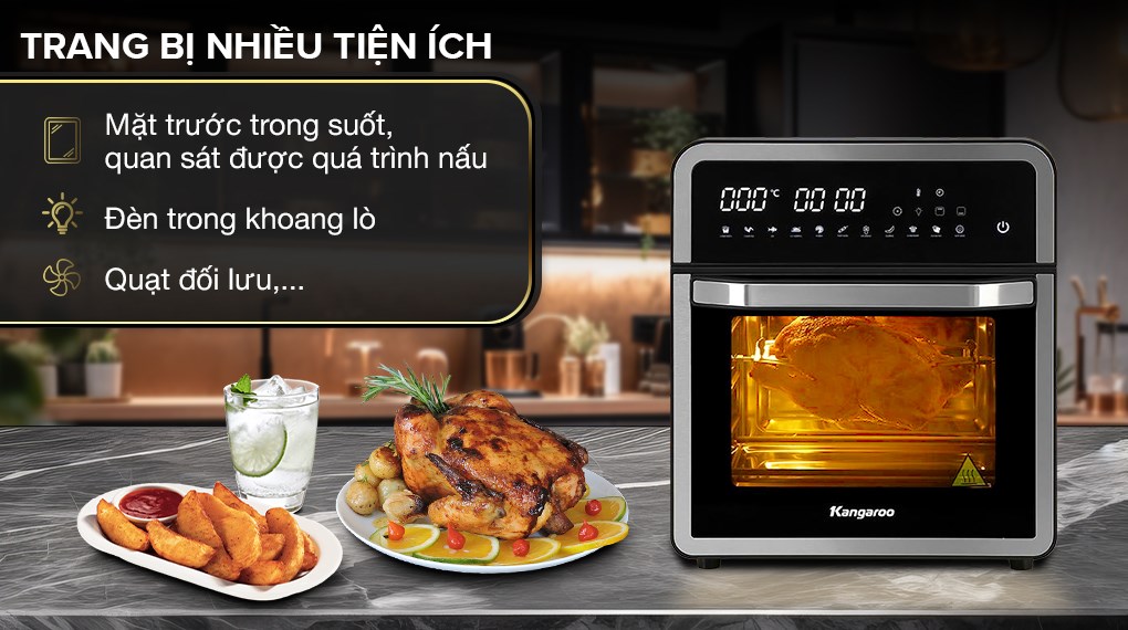 Lò chiên không dầu Kangaroo KG15AF1A 15 lít