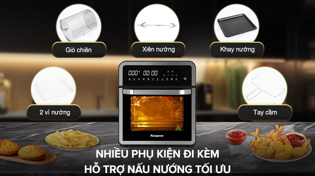 Lò chiên không dầu Kangaroo KG15AF1A 15 lít