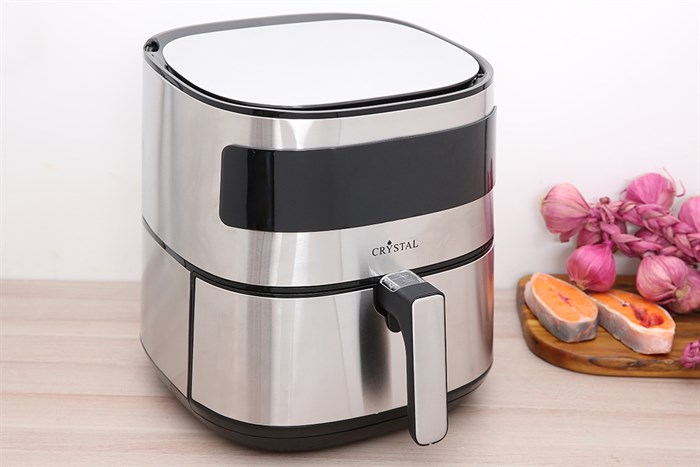 Nồi chiên không dầu Crystal 5.5 lít BF525 Màu Bạc Inox