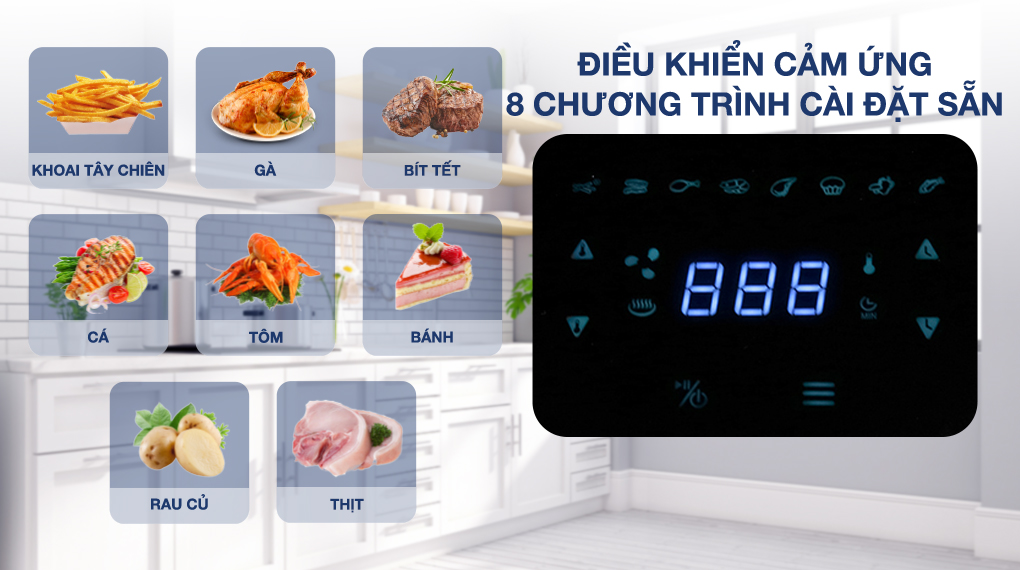 Nồi chiên không dầu Hafele HS-AF601B (535.43.714) - Bảng điều khiển