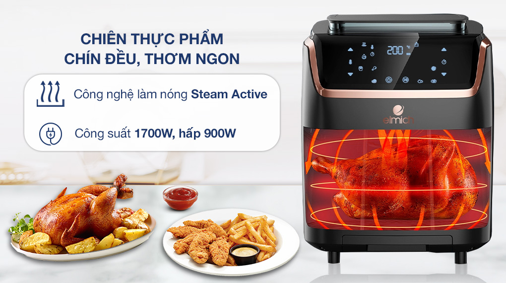 Nồi chiên không dầu hơi nước Elmich AFE-3945 7 lít - Công nghệ