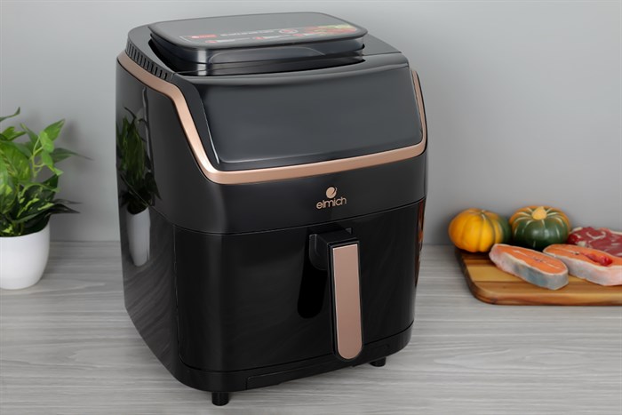 Nồi chiên không dầu hơi nước Elmich AFE-3945 7 lít Màu Đen - Vàng đồng