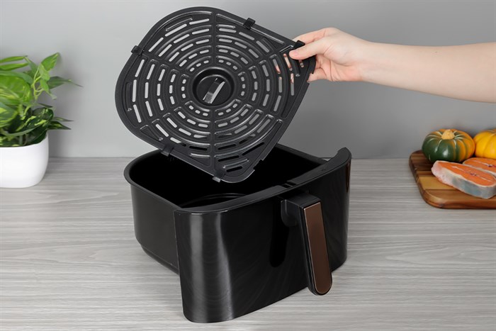 Nồi chiên không dầu hơi nước Elmich AFE-3945 7 lít Màu Đen - Vàng đồng