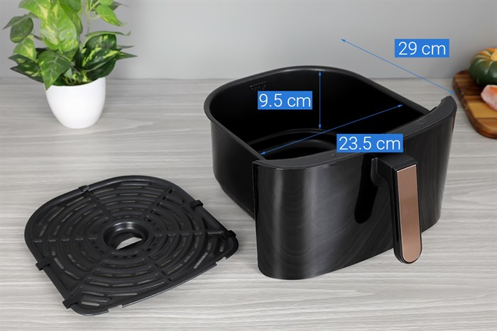 Nồi chiên không dầu hơi nước Elmich AFE-3945 7 lít Màu Đen - Vàng đồng