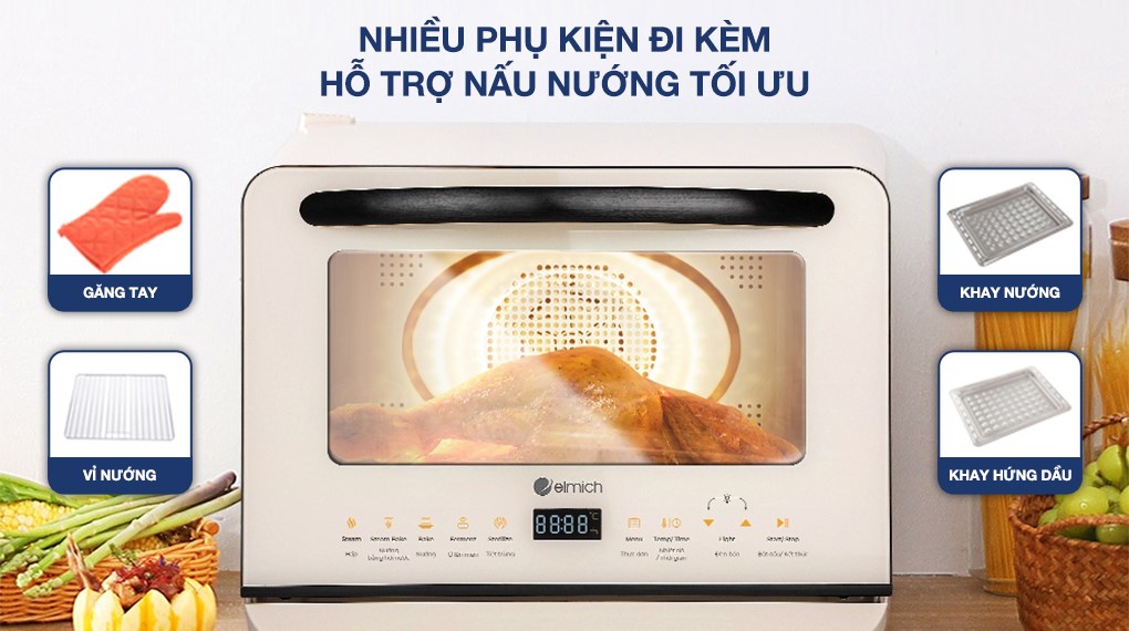 Lò chiên không dầu hơi nước Elmich AFE-3944 20 lít