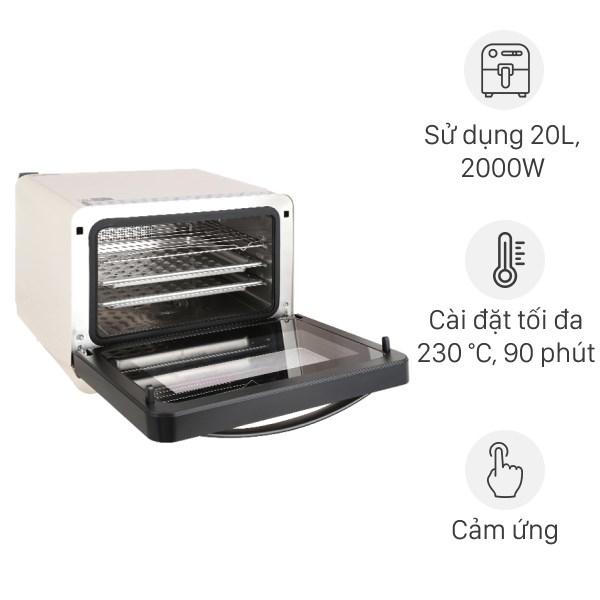 Lò chiên không dầu hơi nước Elmich AFE-3944 20 lít