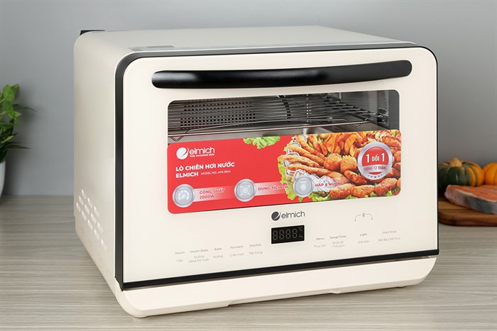 Lò chiên không dầu hơi nước Elmich AFE-3944 20 lít Màu Kem